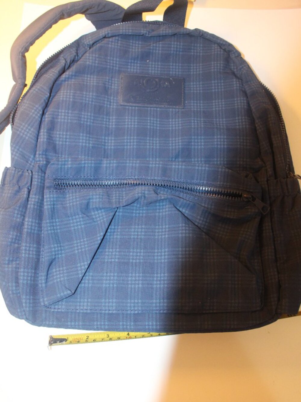 ALOHA Collection Blue Plaid Zip Backpack